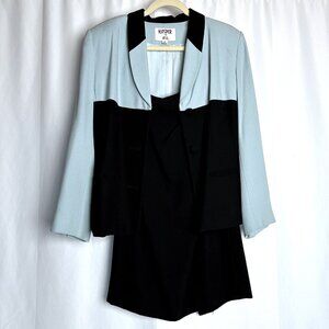 Kasper light blue & black skirt suit – 10